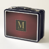 Red Metallic Metal Lunch Box (Rückseite)