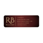 Red Metallic Return Address Label (Vorne)