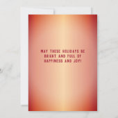 Red Metallic Snowflake Family Foto Weihnachtskarte (Rückseite)