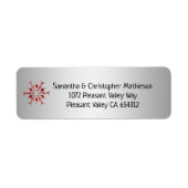 Red Metallic Snowflake on Silver Christmas (Vorne)