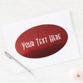 Red Metalline Sheen Ovaler Aufkleber (Umschlag)