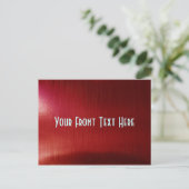 Red Metalline Sheen Postkarte (Stehend Vorderseite)