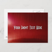 Red Metalline Sheen Postkarte (Vorne/Hinten)
