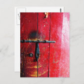 Red Mexican Door Postkarte (Vorne/Hinten)