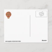 Red Mexican Sugar Skull Postkarte (Rückseite)
