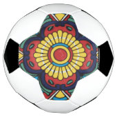 Red Mexican Talavera Tile Töpferkunst  Fußball (Gedreht)