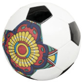 Red Mexican Talavera Tile Töpferkunst  Fußball (Dreiviertel)