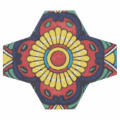 Red Mexican Talavera Tile Töpferkunst  Fußball (Flach)