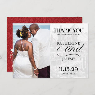 Red Mexico Passport Dankeskarte