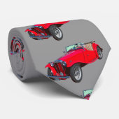 Red MG Cabrio Antique Sportscar Krawatte (Gerollt)