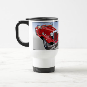 Red MG TD Reisebecher