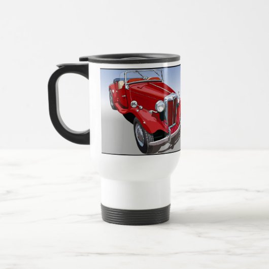 Red MG TD Reisebecher (Links)