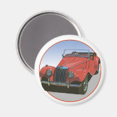 Red MG TF Magnet (Vorderseite/Rückseite)