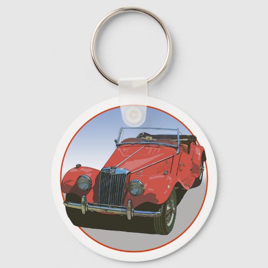 Red MG TF Schlüsselanhänger (Vorderseite)