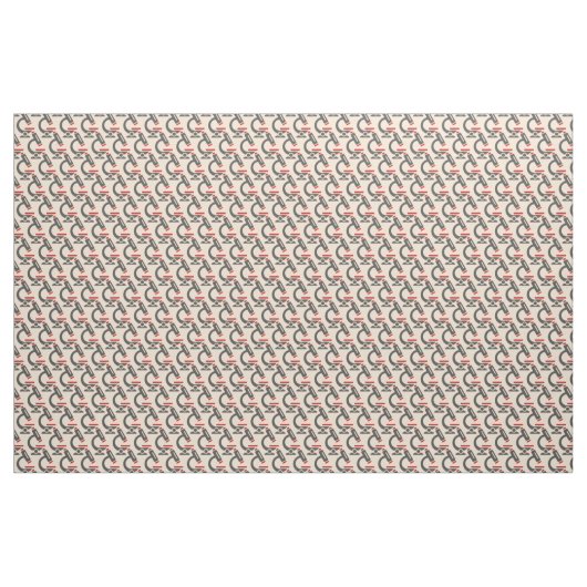 Red Microscope Science Tiled Design Fabric Stoff (Fat Quarter (45,7 x 55,9 cm))
