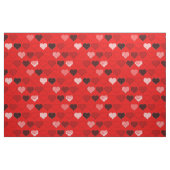 Red Mid Century Moderne Herzen Stoff (Fat Quarter (45,7 x 55,9 cm))