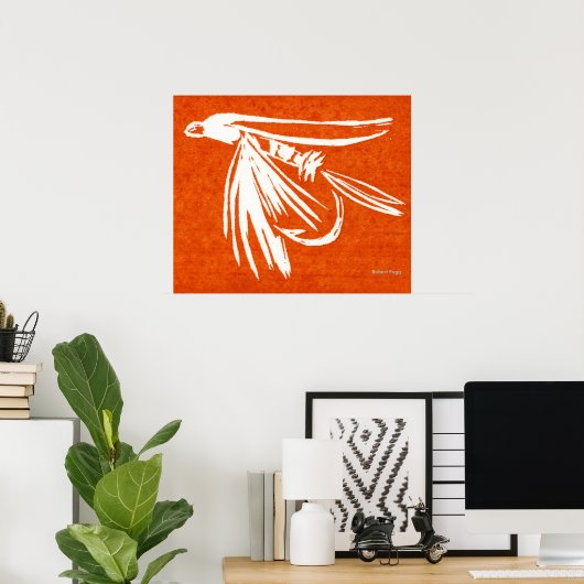 "Red Midge" Fly Fly Fishing Poster (Heimbüro)