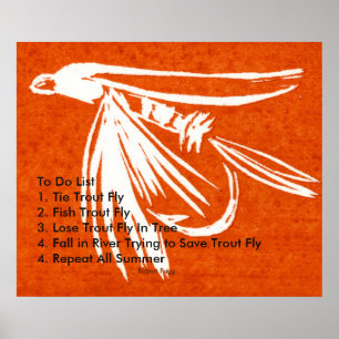 "Red Midge - Foreut Fly To Do List" Poster