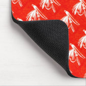 "Red Midge Tiled" Trout Fly Mousepad (Ecke)