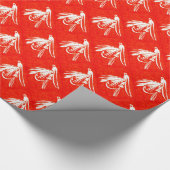 "Red Midge" Trout Fly Wrapping Paper Geschenkpapier (Ecke)