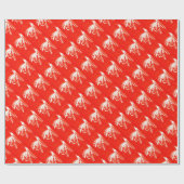 "Red Midge" Trout Fly Wrapping Paper Geschenkpapier (Flach)