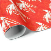 "Red Midge" Trout Fly Wrapping Paper Geschenkpapier (Rolleneckpunkt)