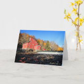 Red Mill, Clinton, New Jersey - 12x18 Greeting Car Karte (Gelbe Blume)