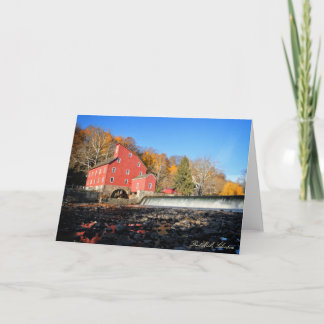 Red Mill, Clinton, New Jersey - 12x18 Greeting Car Karte