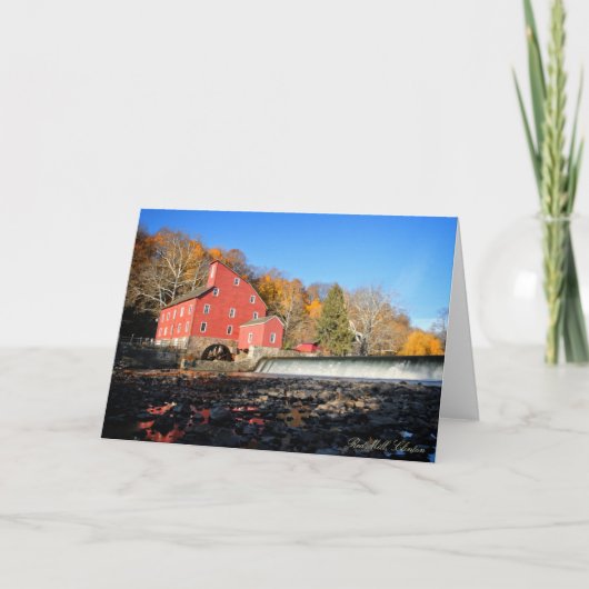 Red Mill, Clinton, New Jersey - 12x18 Greeting Car Karte (Vorderseite)