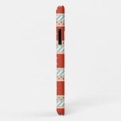 Red Mince Stripes Snowflakes Muster Case-Mate iPhone Hülle (Hinten/Rechts)