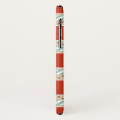 Red Mind Stripes Snowflakes Muster Case-Mate iPhone Hülle (Hinten/Links)