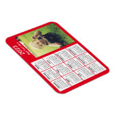 Red Mini Foto Calendar 2023 Magnet (Rechte Seite)