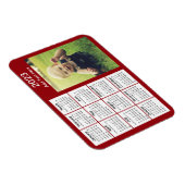 Red Mini Foto Calendar 2023 Magnet (Rechte Seite)