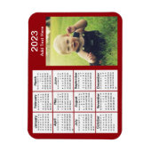 Red Mini Foto Calendar 2023 Magnet (Vertikal)