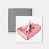 Red Mini Sketchbook Magnet (Vorderseite/Rückseite)
