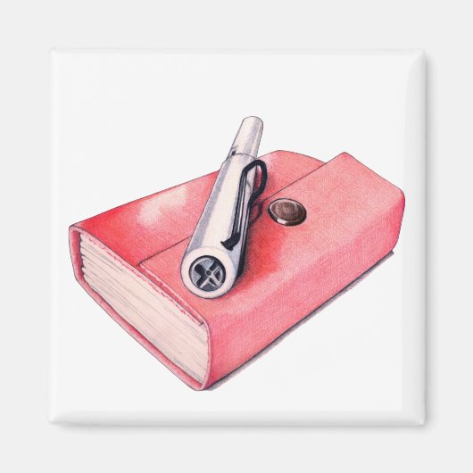 Red Mini Sketchbook Magnet (Vorne)