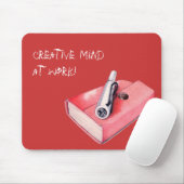 Red Mini Sketchbook Mousepad (Mit Mouse)