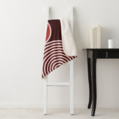 Red Minimal Monogram Circle Pattern Sherpa Blanket Sherpadecke (Beispiel)