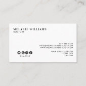 Red Minimal Realtor Visitenkarte (Rückseite)