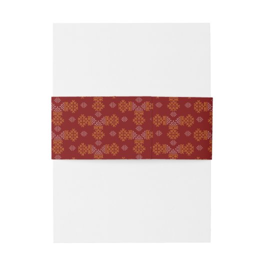 Red Minimal Tamil Kolam Pongal Design Einladungsbanderole (Rückseitenbeispiel)