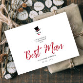 Red Minimalist Exquisite Gorgeous Script Groosman Einladung