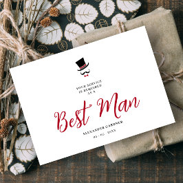 Red Minimalist Exquisite Gorgeous Script Groosman  Einladung