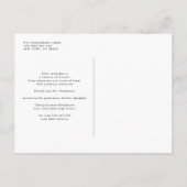 Red Minimalistisch Class of 2022 Foto Abschluss Ankündigungspostkarte (Rückseite)