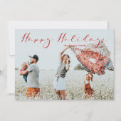 Red Minimalistisch Happy Holidays Modernes Skript (Vorderseite)