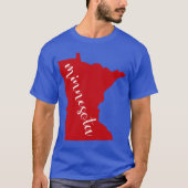 Red Minnesota State MN Oversized T-Shirt (Vorderseite)