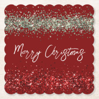 Red Mint Green Glitzer Sparkle Weihnachten