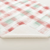Red Mint Peppermint Mocha Plaid Stripes   Sherpadecke (3/4)