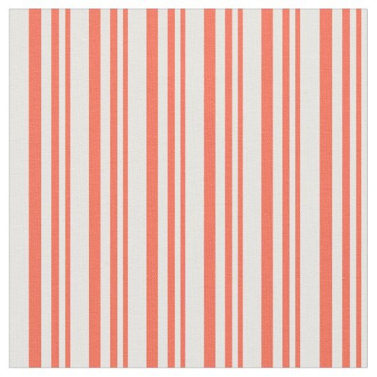 Red & Minze Cream Lines Stoff (Nahaufnahme)