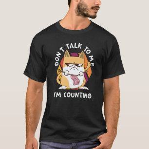 Red mir nichts zu, ich zähle  Katzen-Häkeln Strick T-Shirt