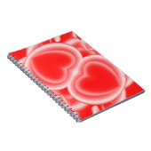 Red Mirrored Hearts Notizblock (Rechte Seite)